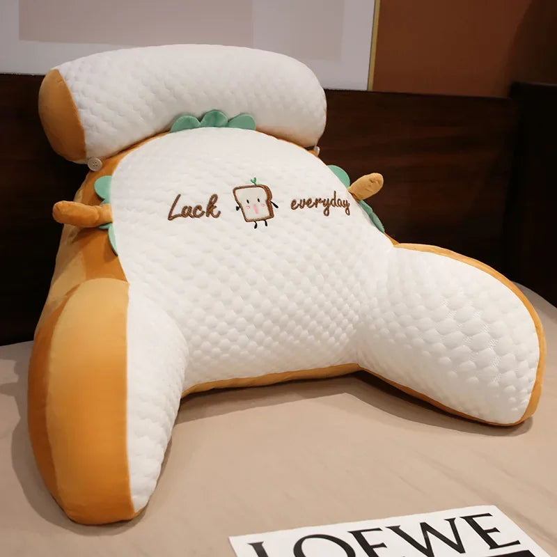 Backrest Reading Pillow with Arms – Ultimate Comfort for Sitting Up in Bed