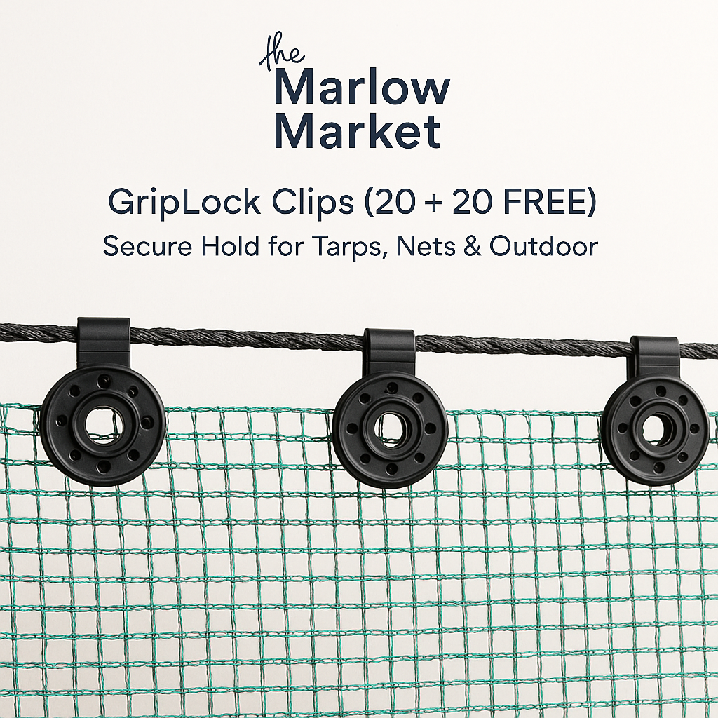 GripLock Clips (20 + 20 FREE) – Secure Hold for Tarps, Nets & Outdoor Use