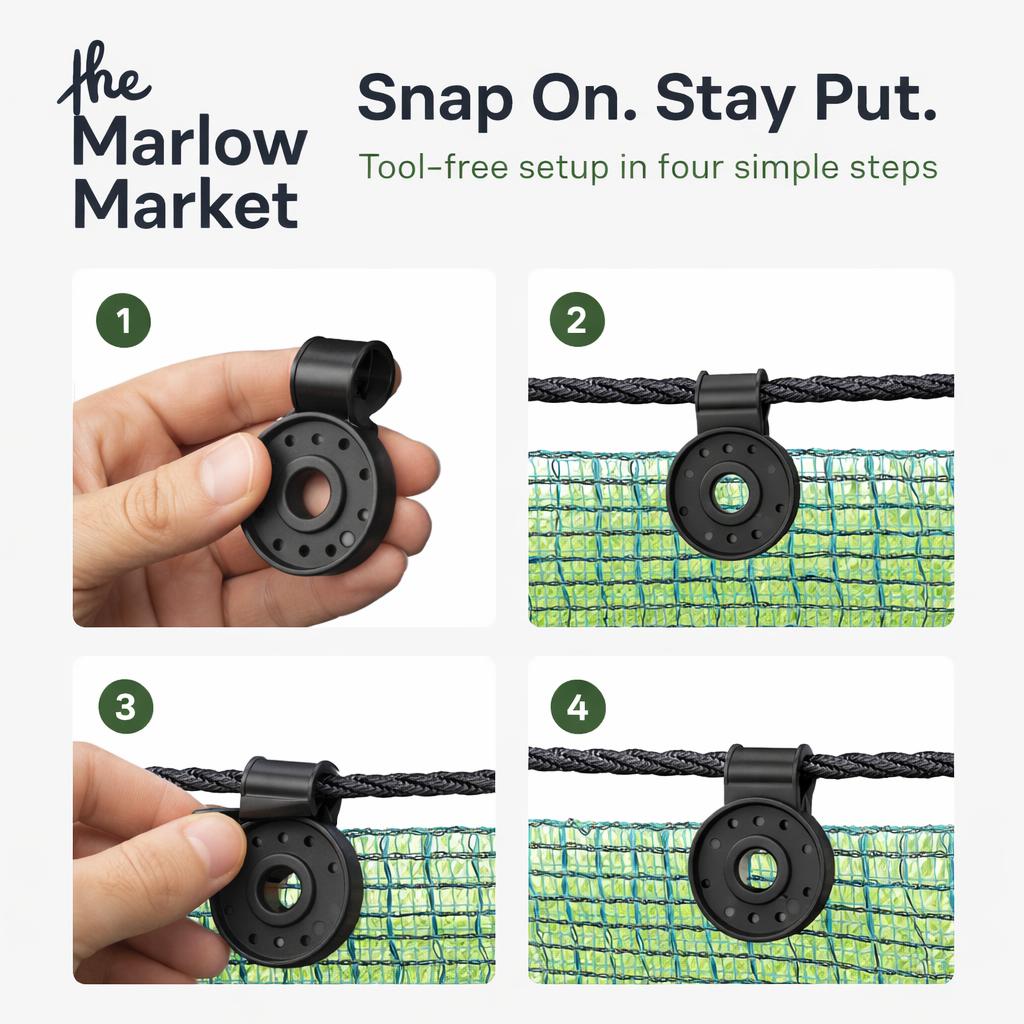 GripLock Clips (20 + 20 FREE) – Secure Hold for Tarps, Nets & Outdoor Use