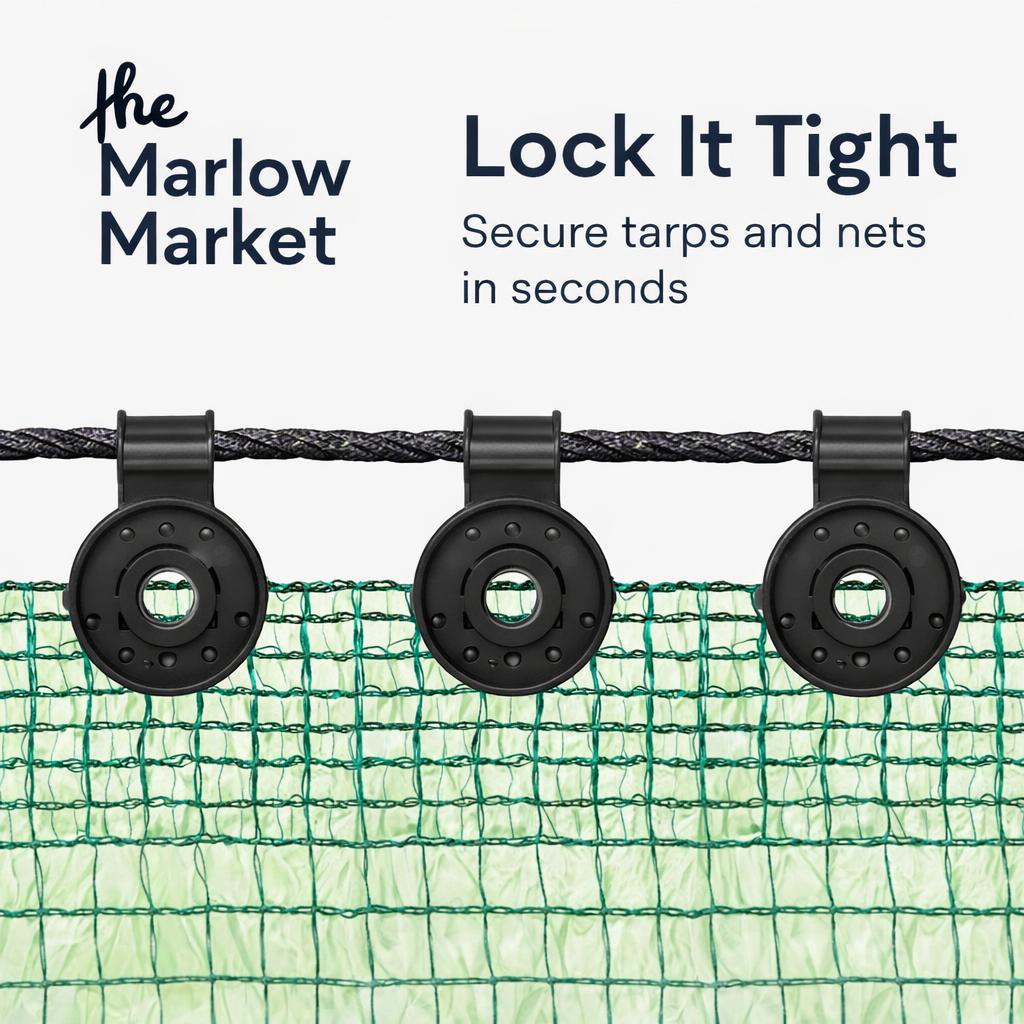 GripLock Clips (20 + 20 FREE) – Secure Hold for Tarps, Nets & Outdoor Use