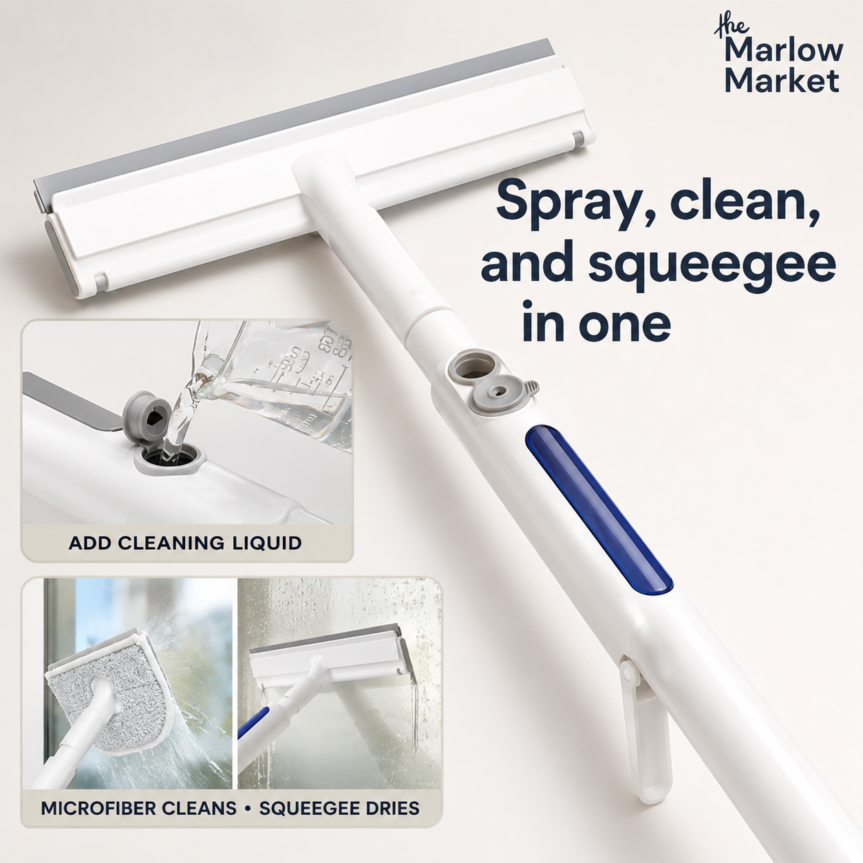 Glass Cleaner Tool Set (1 Set) – Streak-Free Shine for Windows and Mirrors
