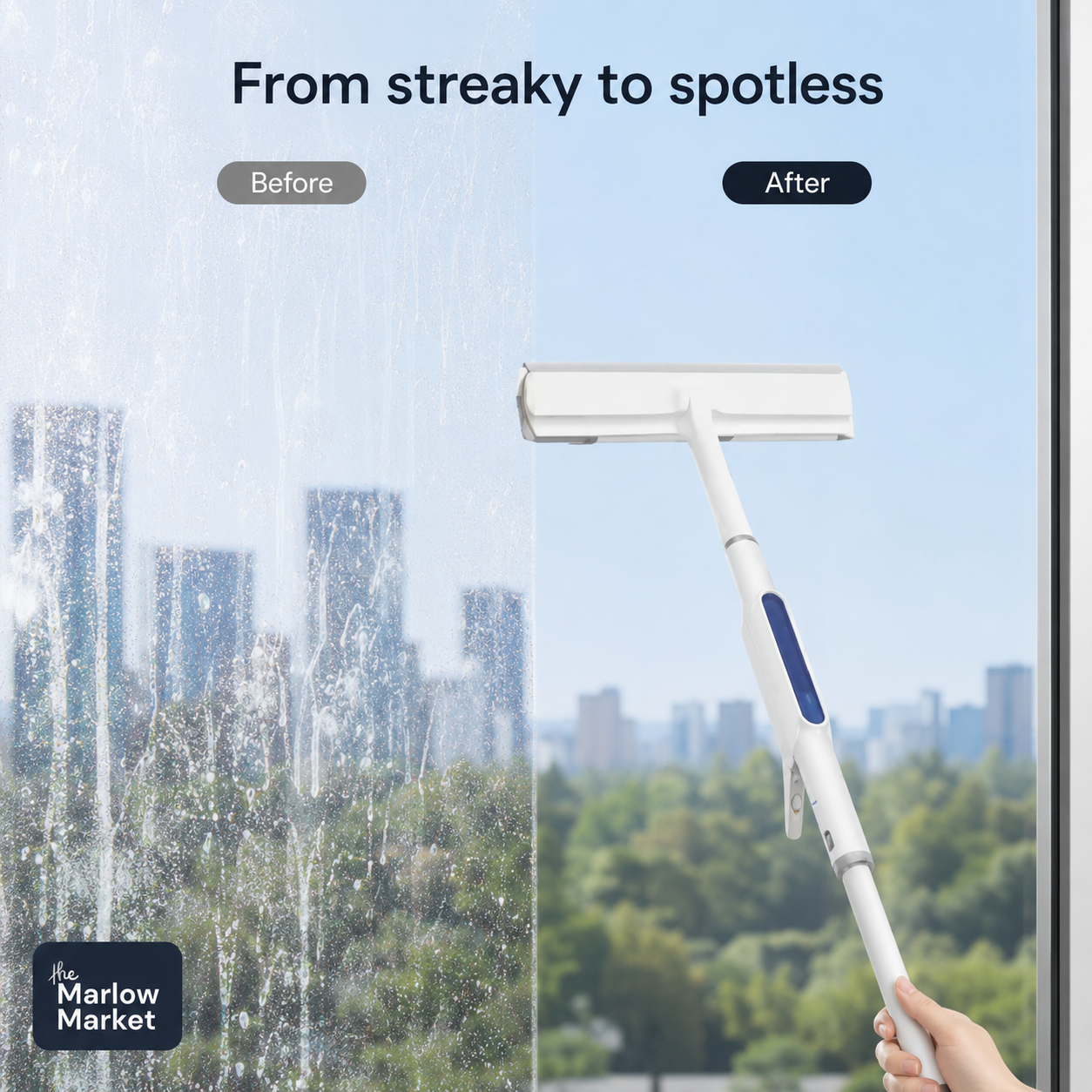 Glass Cleaner Tool Set (1 Set) – Streak-Free Shine for Windows and Mirrors