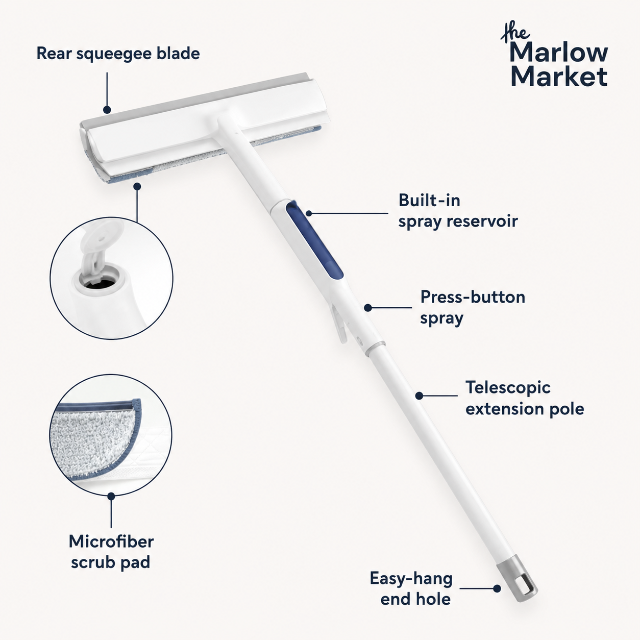 Glass Cleaner Tool Set (1 Set) – Streak-Free Shine for Windows and Mirrors