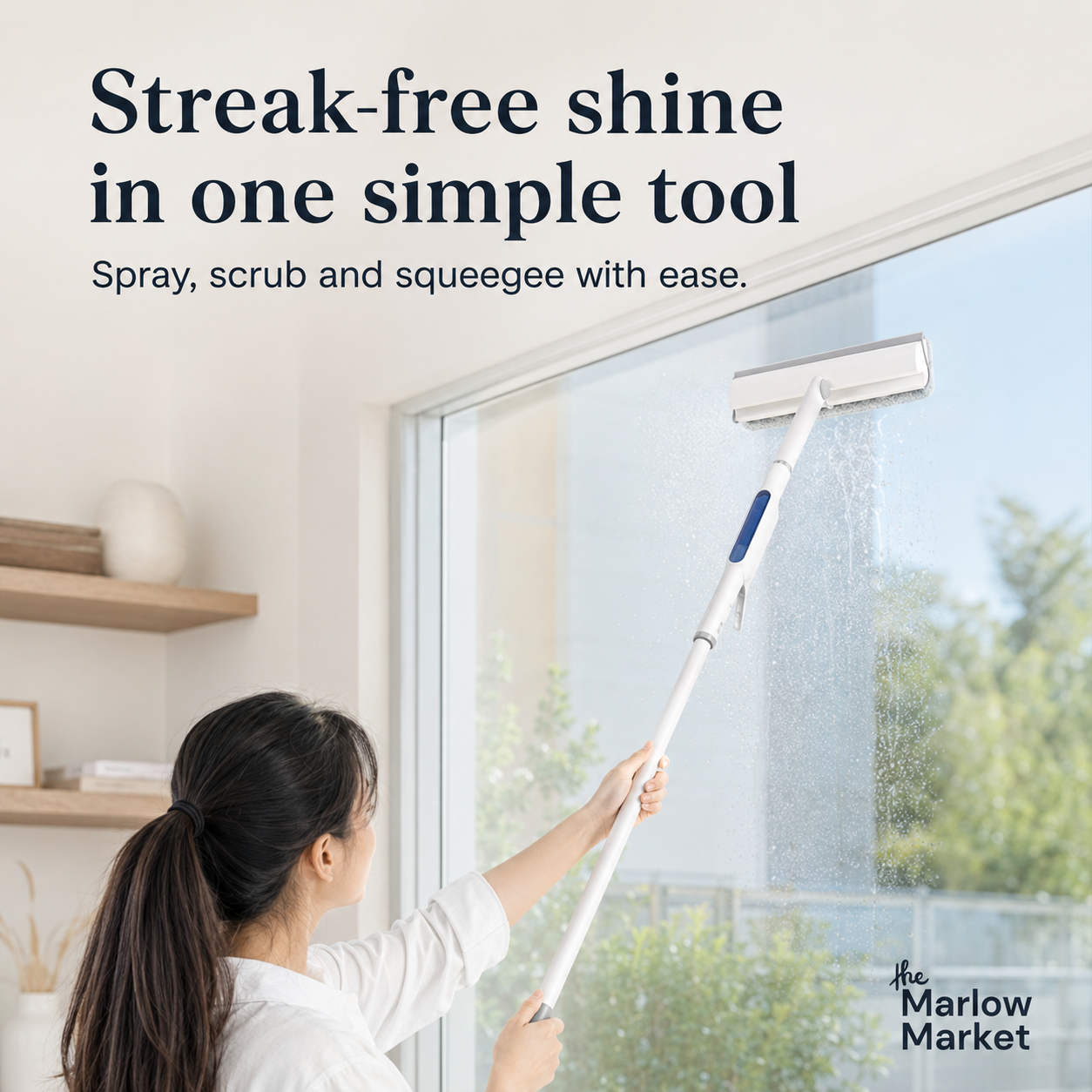 Glass Cleaner Tool Set (1 Set) – Streak-Free Shine for Windows and Mirrors